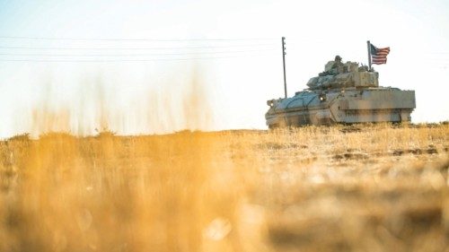 US forces patrol oil fields near Syria's northeastern border with Turkey in the Qahtaniyah ... US forces patrol oil fields near Syria's northeastern border with Turkey in the Qahtaniyah ...