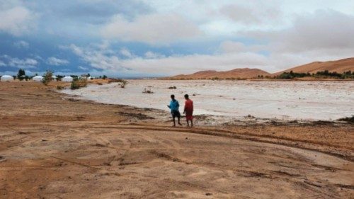 Piogge nel deserto del Marocco, 8 settembre 2024. ANSA / OLGA PISCITELLI (npk) Piogge nel deserto del Marocco, 8 settembre 2024. ANSA / OLGA PISCITELLI (npk)