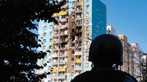 TOPSHOT - This photo shows a damaged residential building following a drone attack in Ramenskoye in ... TOPSHOT - This photo shows a damaged residential building following a drone attack in Ramenskoye in ...