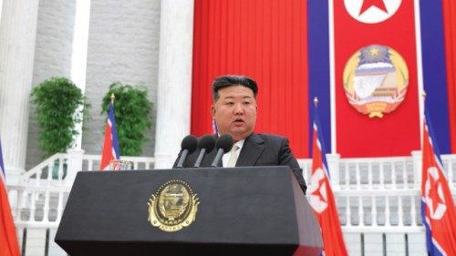 epa11595456 A photo released by the official North Korean Central News Agency (KCNA) shows North ...