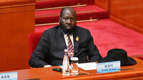 South Sudan's President Salva Kiir (R), Cameroon's President Paul Biya (L) and Mali's interim ... South Sudan's President Salva Kiir (R), Cameroon's President Paul Biya (L) and Mali's interim ...