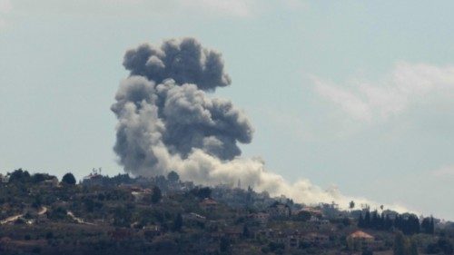 Smoke billows from the site of an Israeli airstrike that targeted the southern Lebanese village of ... Smoke billows from the site of an Israeli airstrike that targeted the southern Lebanese village of ...