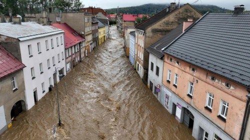TOPSHOT - This aerial photograph taken on September 15, 2024 shows a view of the flooded streets in ... TOPSHOT - This aerial photograph taken on September 15, 2024 shows a view of the flooded streets in ...