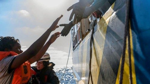 This photo taken on November 3, 2022 and handout on November 5, 2022 by German-flagged NGO Mission ... This photo taken on November 3, 2022 and handout on November 5, 2022 by German-flagged NGO Mission ...