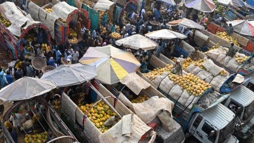 TOPSHOT - Traders and customers crowd at a wholesale fruit market in Lahore on September 26, 2024. ... TOPSHOT - Traders and customers crowd at a wholesale fruit market in Lahore on September 26, 2024. ...