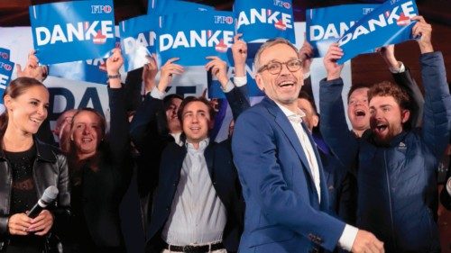 TOPSHOT - Herbert Kickl, leader and top candidate of right-wing populist Freedom Party of Austria ...