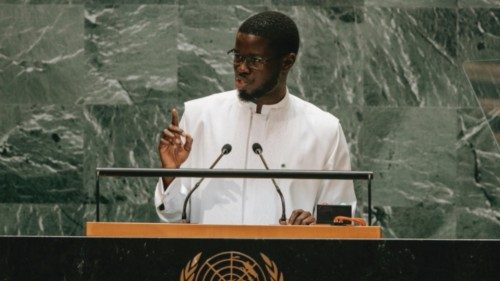 epa11624876 Senegalese President Bassirou Diomaye Faye speaks during the General Debate of the 79th ... epa11624876 Senegalese President Bassirou Diomaye Faye speaks during the General Debate of the 79th ...