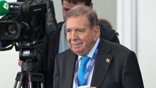 Venezuelan opposition presidential candidate Edmundo Gonzalez Urrutia arrives for a press conference ... Venezuelan opposition presidential candidate Edmundo Gonzalez Urrutia arrives for a press conference ...