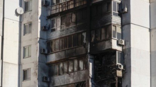A view shows a residential building damaged during a Russian drone attack, amid Russia's attack on ... A view shows a residential building damaged during a Russian drone attack, amid Russia's attack on ...