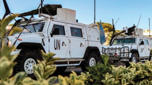 Armoured vehicles of the United Nations Interim Force in Lebanon (UNIFIL) are pictured during a ... Armoured vehicles of the United Nations Interim Force in Lebanon (UNIFIL) are pictured during a ...