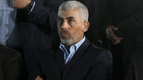 epa11664916 (FILE) - The new leader of Hamas movement in Gaza Strip Yahya Sinwar attends the ... epa11664916 (FILE) - The new leader of Hamas movement in Gaza Strip Yahya Sinwar attends the ...
