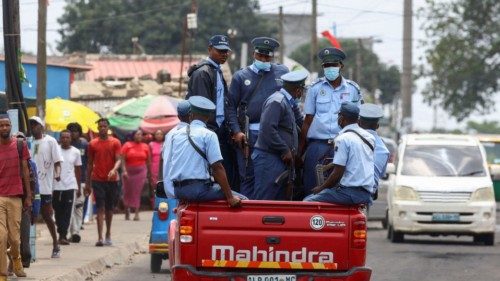 Police officers patrol the streets a day after a nationwide strike called by Mozambique presidential ... Police officers patrol the streets a day after a nationwide strike called by Mozambique presidential ...
