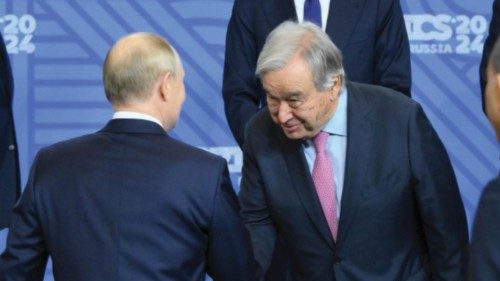 epa11679413 A handout photo made available by photo host brics-russia2024.ru shows Russian President ... epa11679413 A handout photo made available by photo host brics-russia2024.ru shows Russian President ...