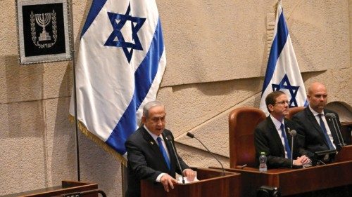 Israeli Prime Minister Benjamin Netanyahu speaks at the opening of the 25th Knesset session marking ... Israeli Prime Minister Benjamin Netanyahu speaks at the opening of the 25th Knesset session marking ...