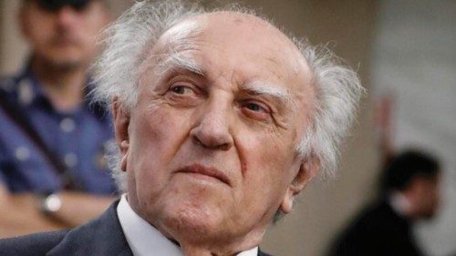 Franco Ferrarotti durante la celebrazione del 70mo anniversario del Programma Fulbright in Italia, ...