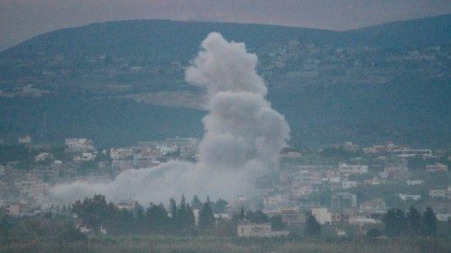 A photo taken from the Lebanese coastal city of Tyre shows smoke billowing, following an Israeli ... A photo taken from the Lebanese coastal city of Tyre shows smoke billowing, following an Israeli ...
