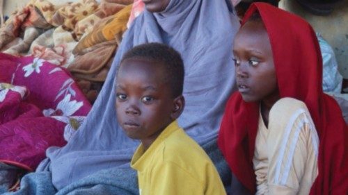 A Sudanese family, displaced from Gezira state due to RSF violence, sit at a shelter in New Halfa, ... A Sudanese family, displaced from Gezira state due to RSF violence, sit at a shelter in New Halfa, ...