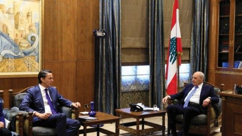 Lebanese Parliament Speaker Nabih Berri meets with U.S. special envoy Amos Hochstein in Beirut, ... Lebanese Parliament Speaker Nabih Berri meets with U.S. special envoy Amos Hochstein in Beirut, ...