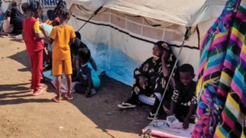 Sudanese people who fled escalating violence in the al-Jazira state rest at a camp for the displaced ... Sudanese people who fled escalating violence in the al-Jazira state rest at a camp for the displaced ...