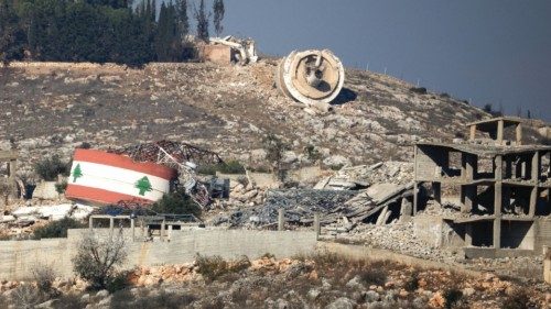 A view of destroyed buildings in southern Lebanon near the Israel-Lebanon border, after the ... A view of destroyed buildings in southern Lebanon near the Israel-Lebanon border, after the ...