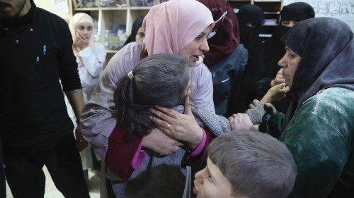 epa11751161 People injured in airstrikes receive medical treatment at a hospital in Idlib, northern ... epa11751161 People injured in airstrikes receive medical treatment at a hospital in Idlib, northern ...