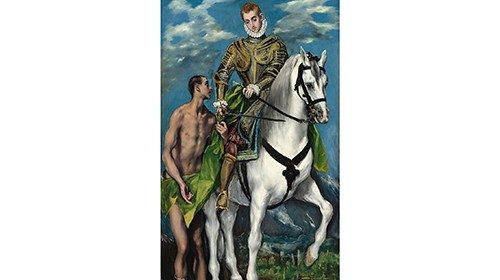 El Greco (Domenikos Theotokopoulos) (Greek, 1541 - 1614 ), Saint Martin and the Beggar, 1597/1599, ... El Greco (Domenikos Theotokopoulos) (Greek, 1541 - 1614 ), Saint Martin and the Beggar, 1597/1599, ...
