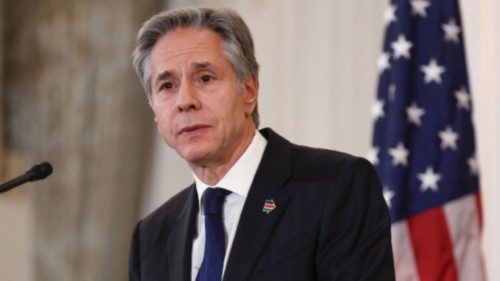 U.S. Secretary of State Antony Blinken delivers remarks during a reception to honor the partnerships ... U.S. Secretary of State Antony Blinken delivers remarks during a reception to honor the partnerships ...
