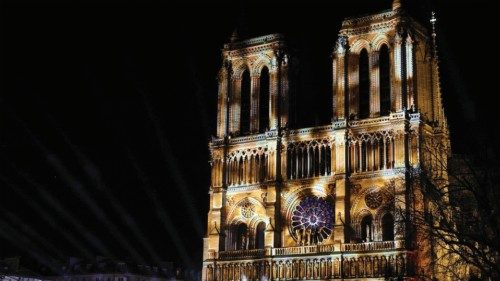 epa11760975 The Notre Dame de Paris Cathedral during the final preparations for its reopening, in ... epa11760975 The Notre Dame de Paris Cathedral during the final preparations for its reopening, in ...