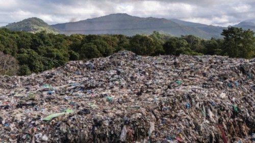 A drone picture shows a garbage dump filled with plastics in Rodriguez, Rizal province, Philippines, ... A drone picture shows a garbage dump filled with plastics in Rodriguez, Rizal province, Philippines, ...