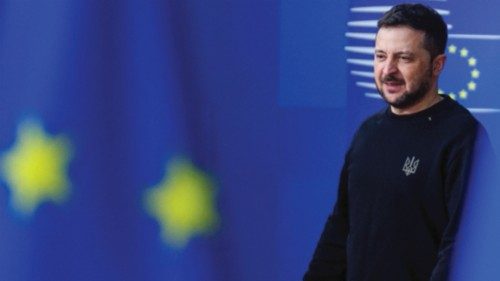 epa11785119 Ukrainian President Volodymyr Zelensky arrives at the EU Summit in Brussels, Belgium, 19 ... epa11785119 Ukrainian President Volodymyr Zelensky arrives at the EU Summit in Brussels, Belgium, 19 ...