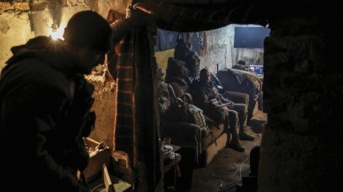 epa11810248 A handout photo made available by the press service of the 24th Mechanized Brigade of ...