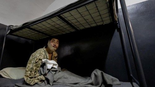 A photograph obtained from the Telegram account of V_Zelenskiy_official shows an alledged soldier ... A photograph obtained from the Telegram account of V_Zelenskiy_official shows an alledged soldier ...
