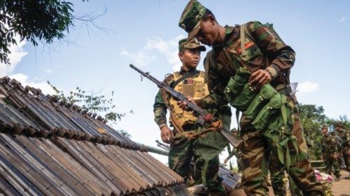 This photo taken on November 9, 2024 shows members of Ta'ang National Liberation Army (TNLA) ... This photo taken on November 9, 2024 shows members of Ta'ang National Liberation Army (TNLA) ...