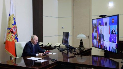 epa11964701 Russian President Vladimir Putin chairs a meeting with members of the Security Council ... epa11964701 Russian President Vladimir Putin chairs a meeting with members of the Security Council ...