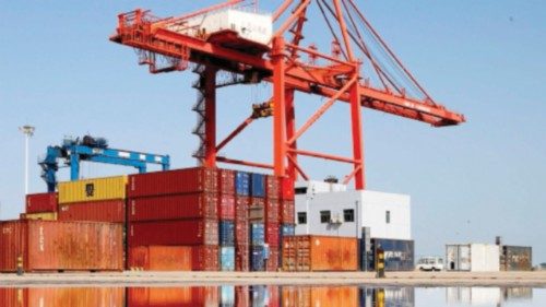 Containers and cranes are seen at the container port in Lianyungang, in China?s eastern Jiangsu ...