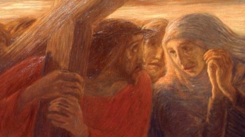 G. Previati, Via Crucis: Incontro con Maria Vergine. Inv. 23470 G. Previati, Via Crucis: Incontro con Maria Vergine. Inv. 23470
