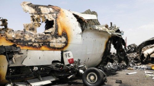 A view of a destroyed plane at Sanaa International Airport, in the aftermath of an Israeli ... A view of a destroyed plane at Sanaa International Airport, in the aftermath of an Israeli ...