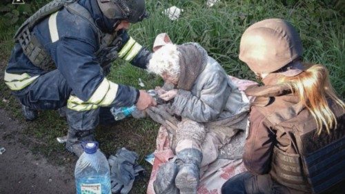 This handout photograph taken and released by the State Emergency Service of Ukraine on May 8, 2025, ... This handout photograph taken and released by the State Emergency Service of Ukraine on May 8, 2025, ...
