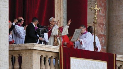 The new Pope Leone XIV, former Cardinal Robert Francis Prevot impart the Urbi et Orbi blessing at ... The new Pope Leone XIV, former Cardinal Robert Francis Prevot impart the Urbi et Orbi blessing at ...