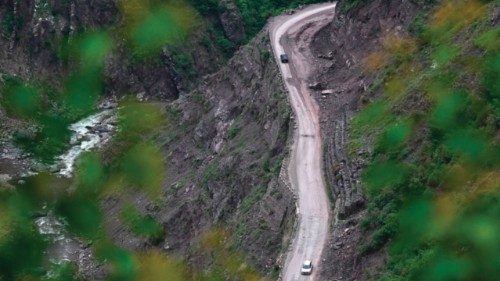Vehicles make their way along a road in Uri, about 100kms from Srinagar on May 11, 2025. Indian and ... Vehicles make their way along a road in Uri, about 100kms from Srinagar on May 11, 2025. Indian and ...
