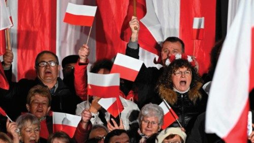 Supporters of Karol Nawrocki, candidate for the 2025 Polish presidential election supported by ... Supporters of Karol Nawrocki, candidate for the 2025 Polish presidential election supported by ...