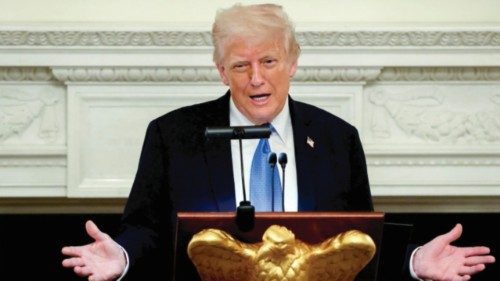 epa12118140 US President Donald Trump speaks, during a Kennedy Center Board dinner in the State ... epa12118140 US President Donald Trump speaks, during a Kennedy Center Board dinner in the State ...