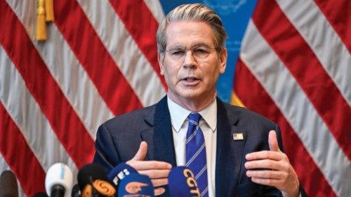 (FILES) US Treasury Secretary Scott Bessent speaks during a news conference in Geneva on May 12, ... (FILES) US Treasury Secretary Scott Bessent speaks during a news conference in Geneva on May 12, ...