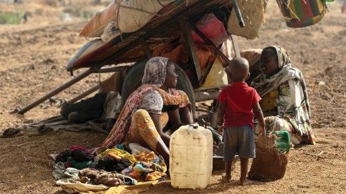 People who fled the Zamzam camp for the internally displaced after it fell under RSF control, rest ... People who fled the Zamzam camp for the internally displaced after it fell under RSF control, rest ...