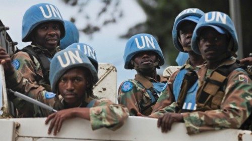 epa12138735 United Nations (UN) Peacekeepers from South Africa are seen aboard an armored truck in ... epa12138735 United Nations (UN) Peacekeepers from South Africa are seen aboard an armored truck in ...
