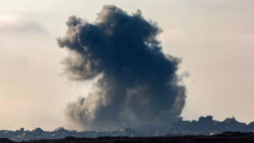 This picture, taken from a position on the Israeli border with the Gaza Strip, shows smoke billowing ... This picture, taken from a position on the Israeli border with the Gaza Strip, shows smoke billowing ...