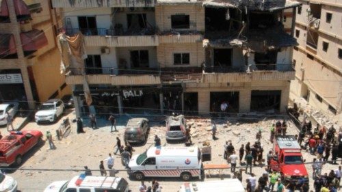 People inspect the damage after an Israeli strike on Nabatieh in southern Lebanon on June 27, 2025. ... People inspect the damage after an Israeli strike on Nabatieh in southern Lebanon on June 27, 2025. ...