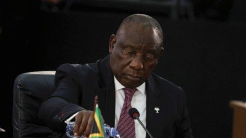 South Africa's President Cyril Ramaphosa attends the opening meeting of BRICS Summit, at the Museum ... South Africa's President Cyril Ramaphosa attends the opening meeting of BRICS Summit, at the Museum ...