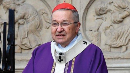 (FILES) French Cardinal Andre Vingt-Trois stands in front of the Notre Dame Cathedral to lead a Mass ... (FILES) French Cardinal Andre Vingt-Trois stands in front of the Notre Dame Cathedral to lead a Mass ...