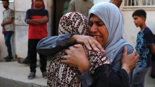 EDITORS NOTE: Graphic content / A relative of Palestinian journalist Adam Abu Harbid, killed in ...
